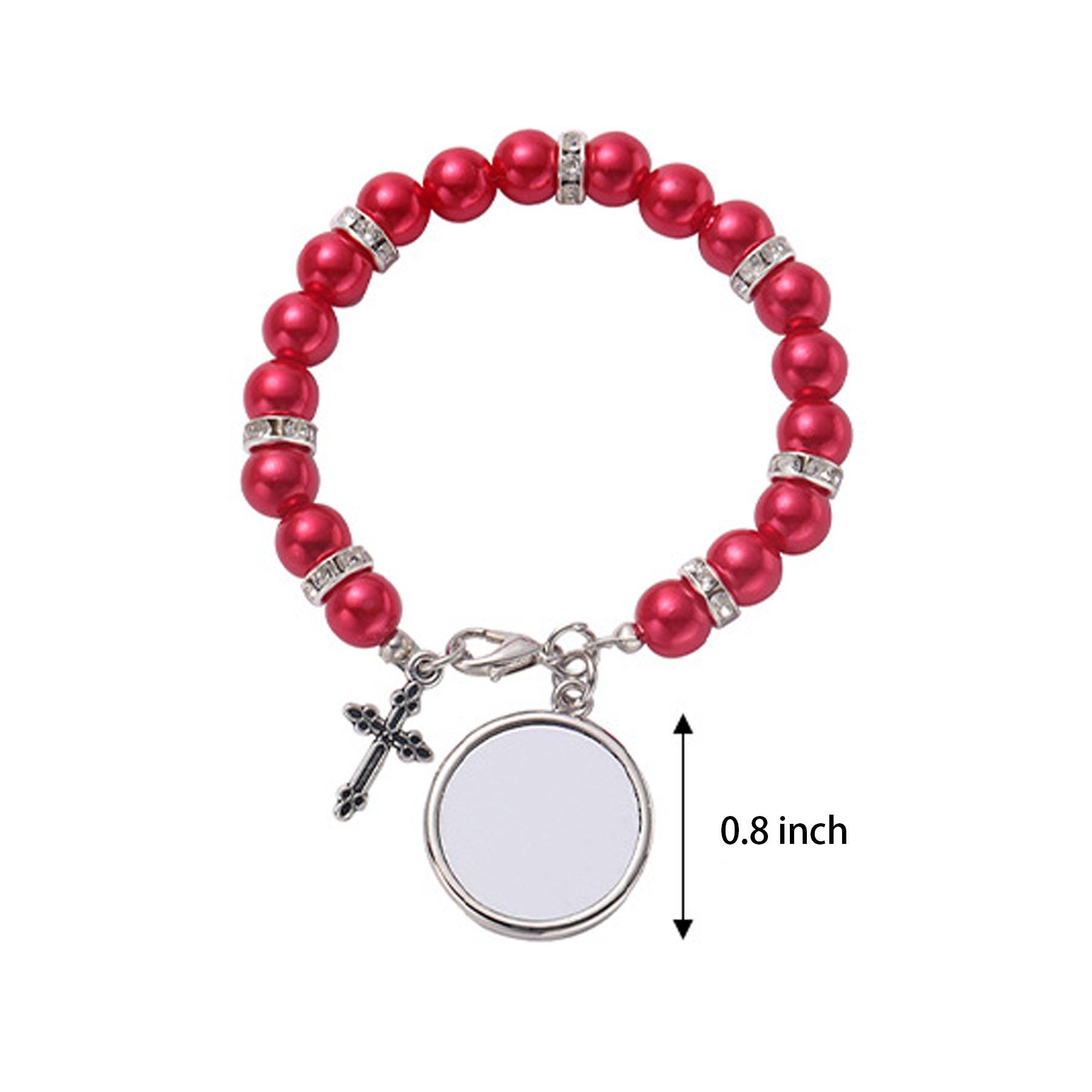 Heat Transfer Printed White Pearl Bracelet 9