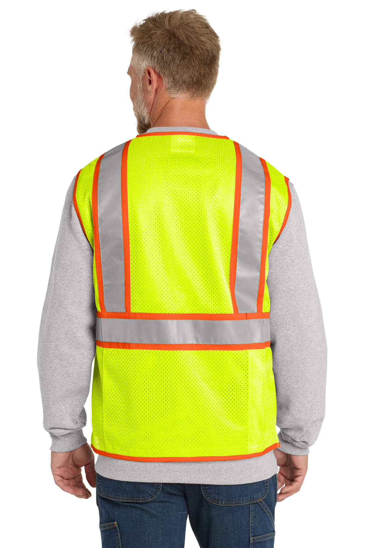 CornerStone ANSI 107 Class 2 Surveyor Zippered Two-Tone Vest. CSV105 16