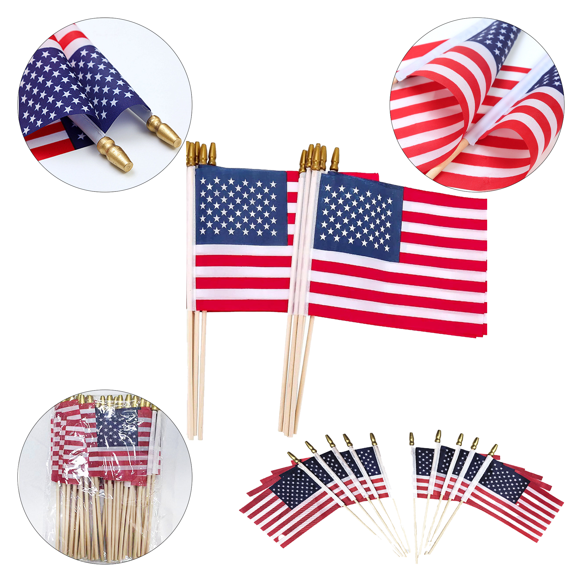 MOQ 100pcs Premium Double-Sided Custom Flag 3