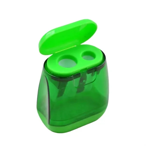Compact Dual Hole Pencil Sharpener - Portable Design 1