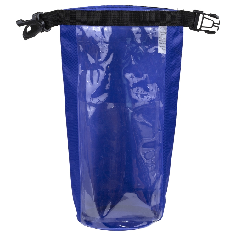 7" W x 11" H "The Navagio" 2.5 Liter Water Resistant Dry Bag With Clear Pocket Window 2