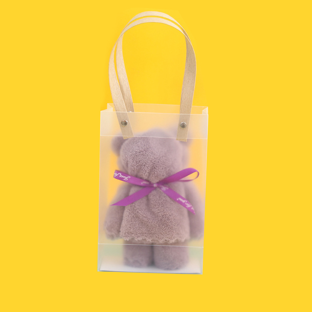 Coral velvet bear towel 14