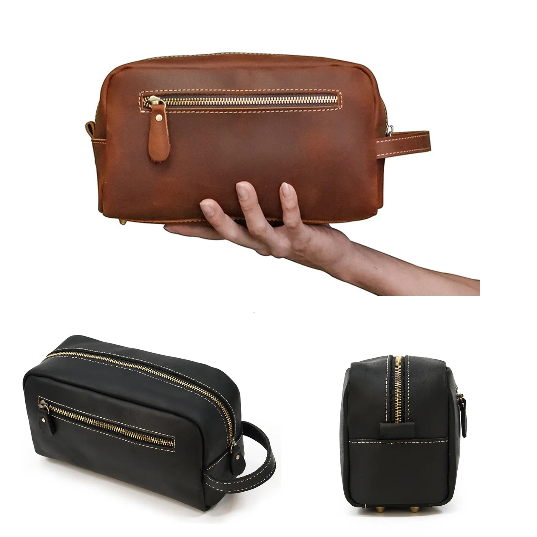 Leather Toiletry Bag For Men 5
