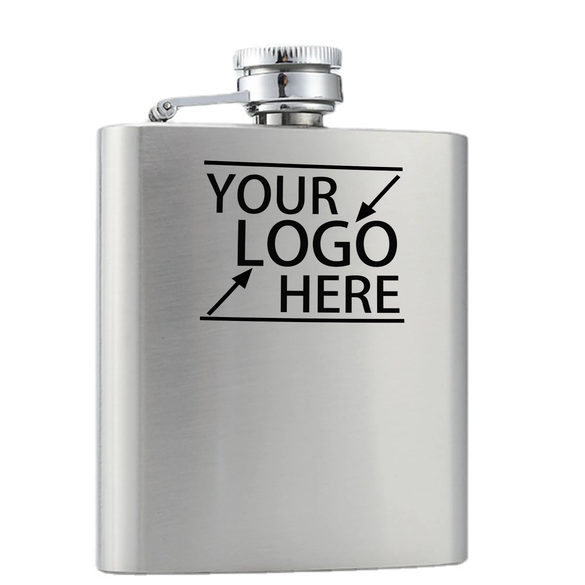 8-ounce Stainless Steel Flask, custom water bottle with logo imprint 2