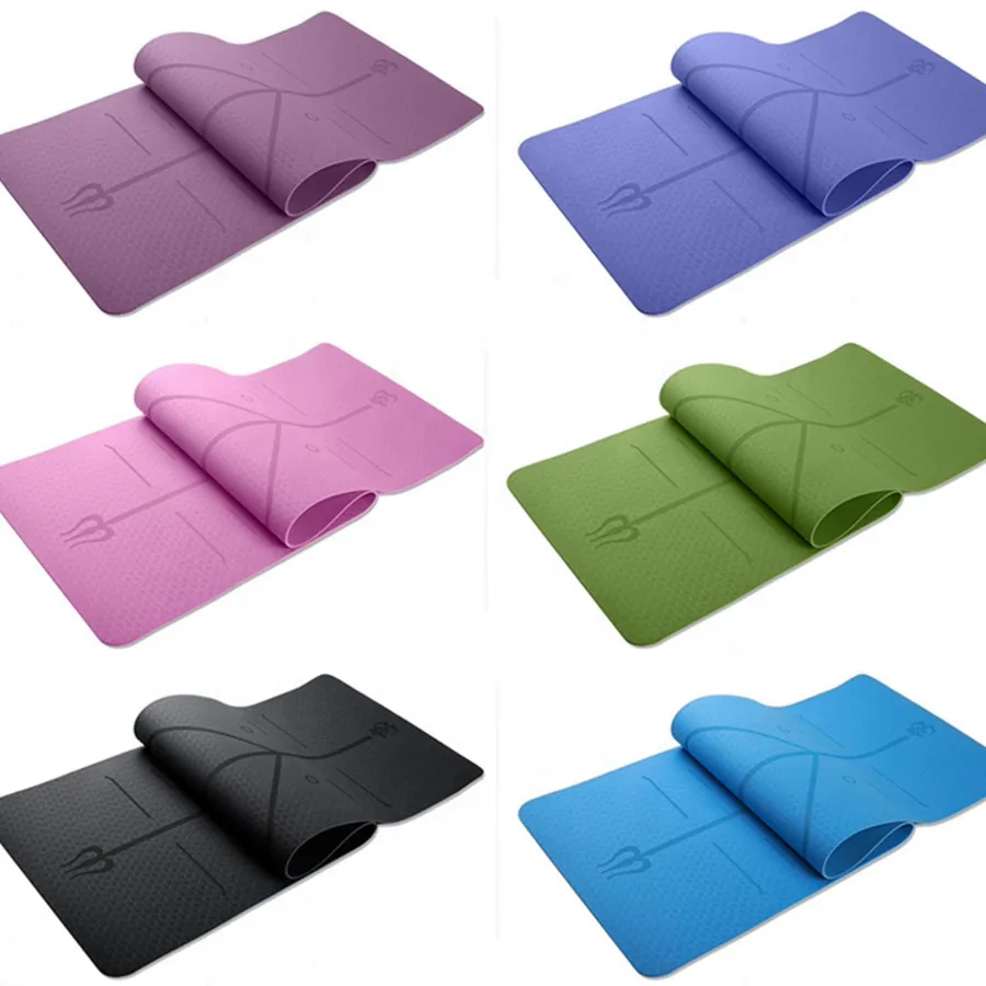 Soft TPE Fitness Yoga Mats With Alignment line 3