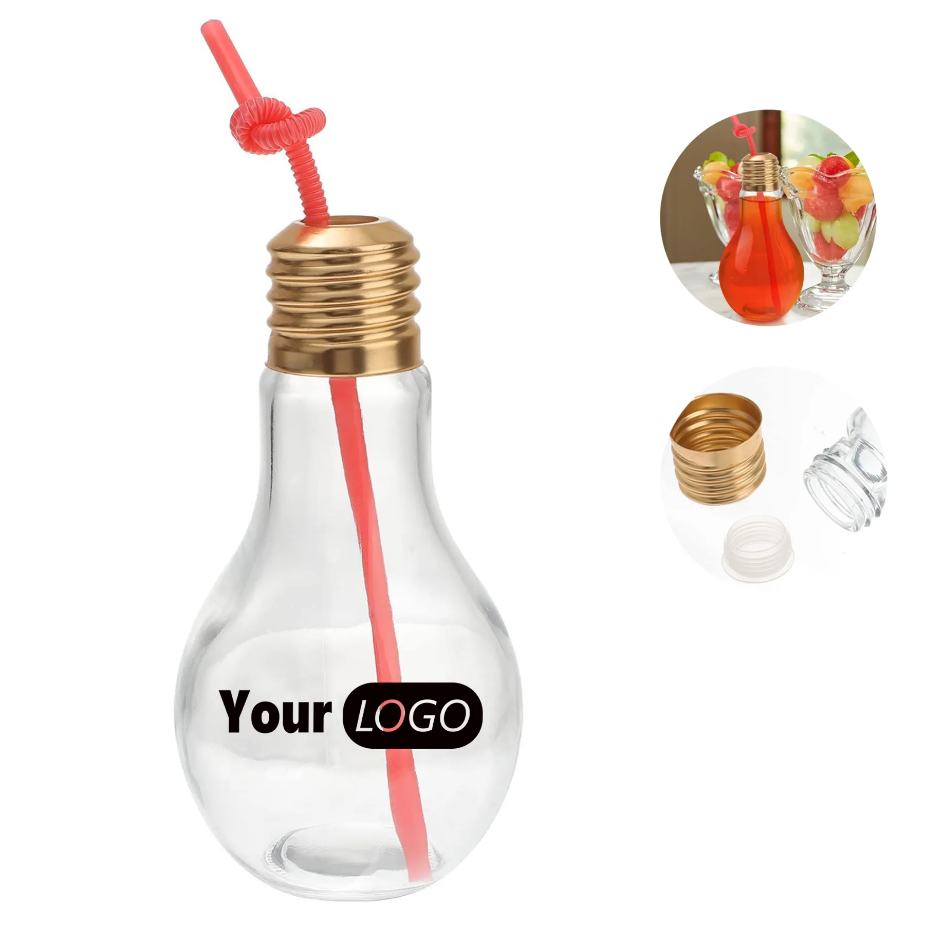 Light Bulb Shaped Glass Bottle 3