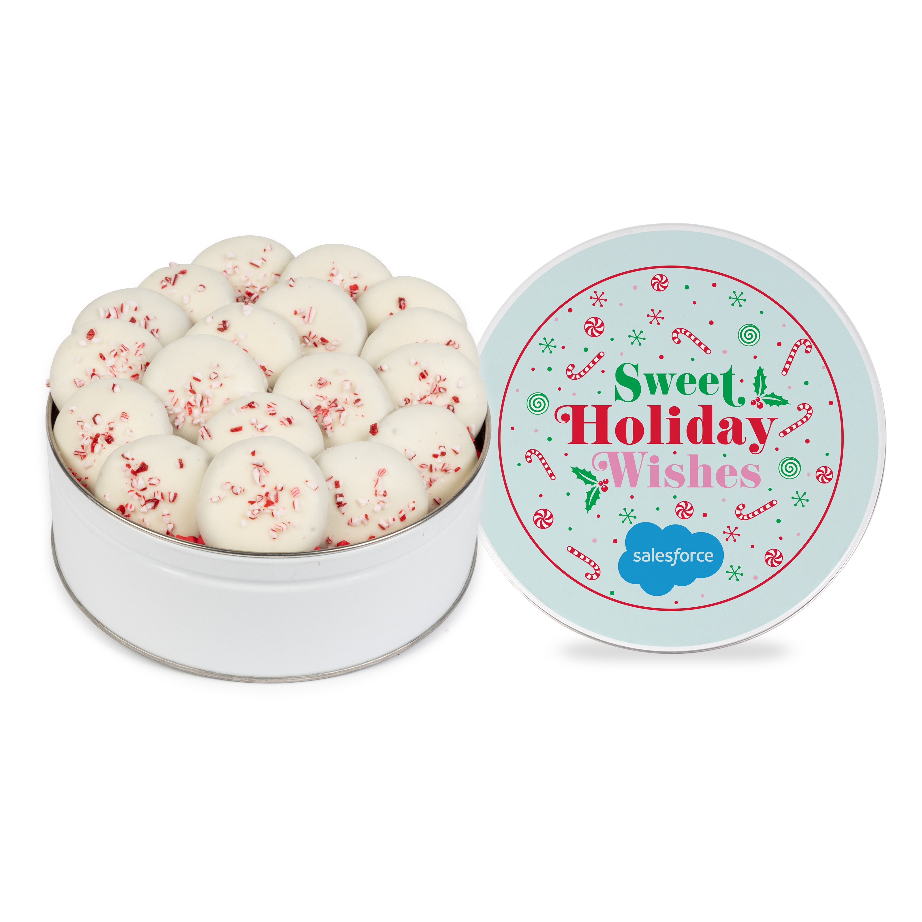 Peppermint Delight Cookies- Medium Gift Tin-18 ct 1