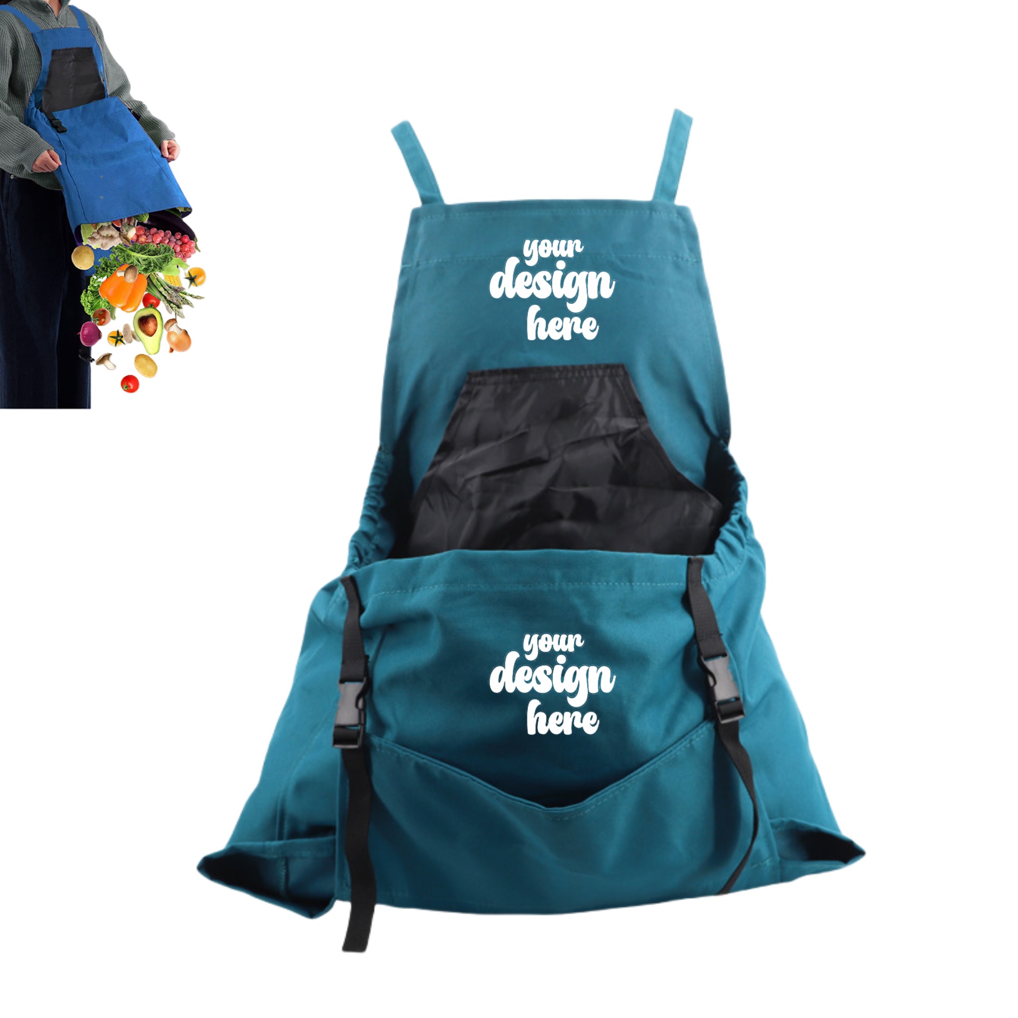 Garden Apron with Quick Release Pockets 2