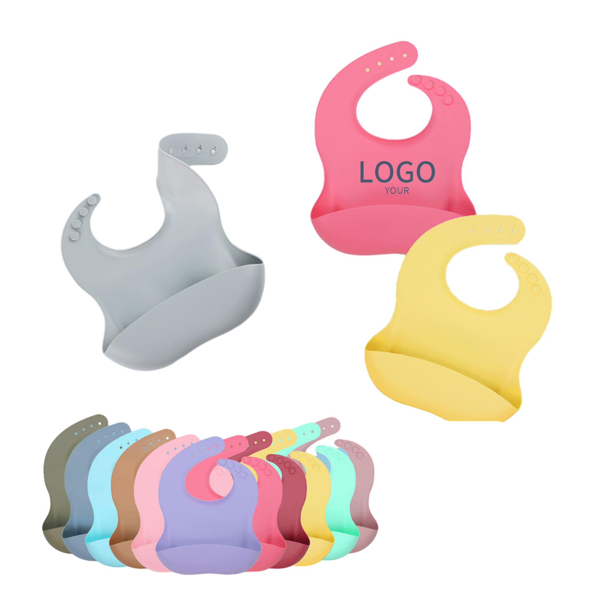 Cute Waterproof Silicone Baby Bib 2