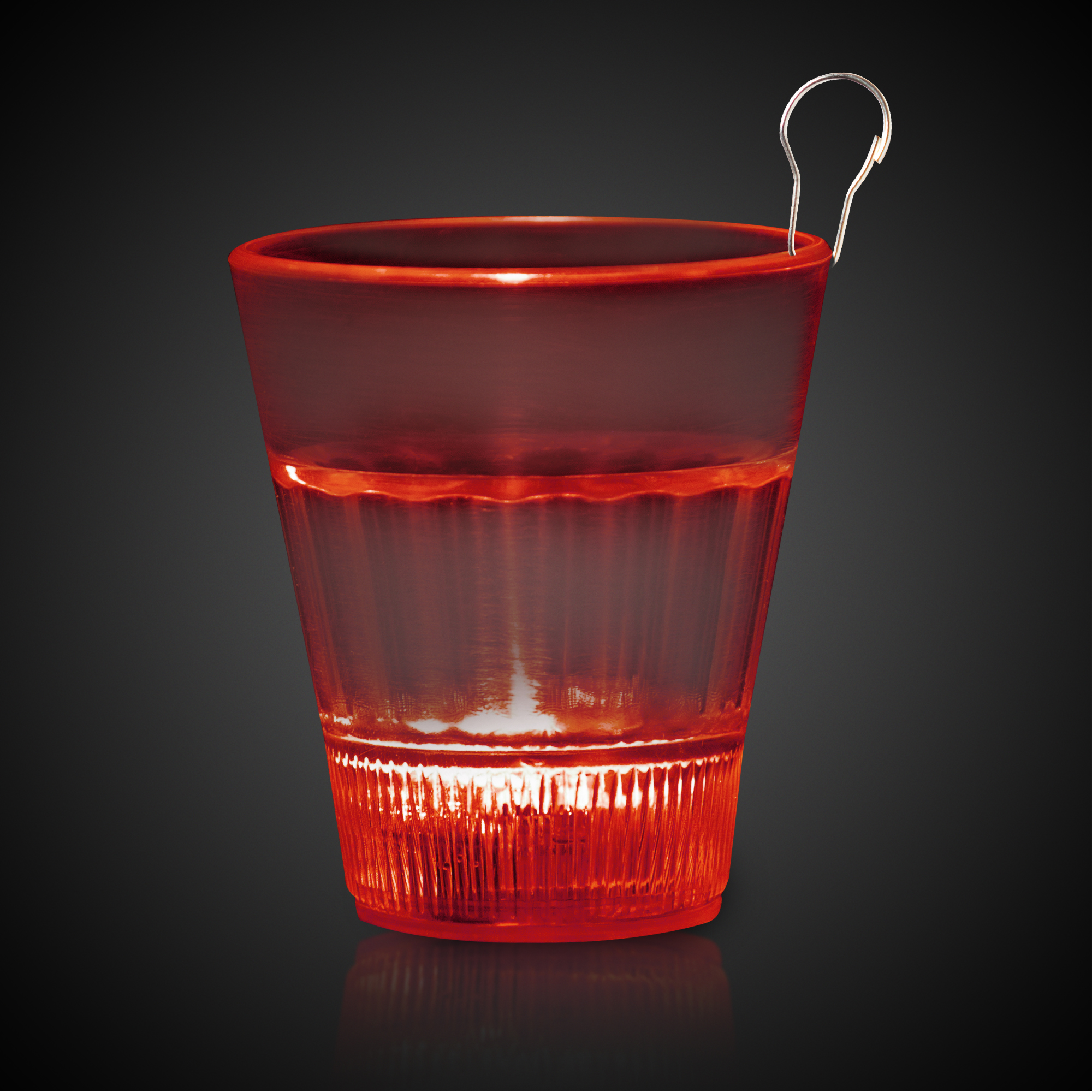Red LED 2oz Shot Glass Medallion 4