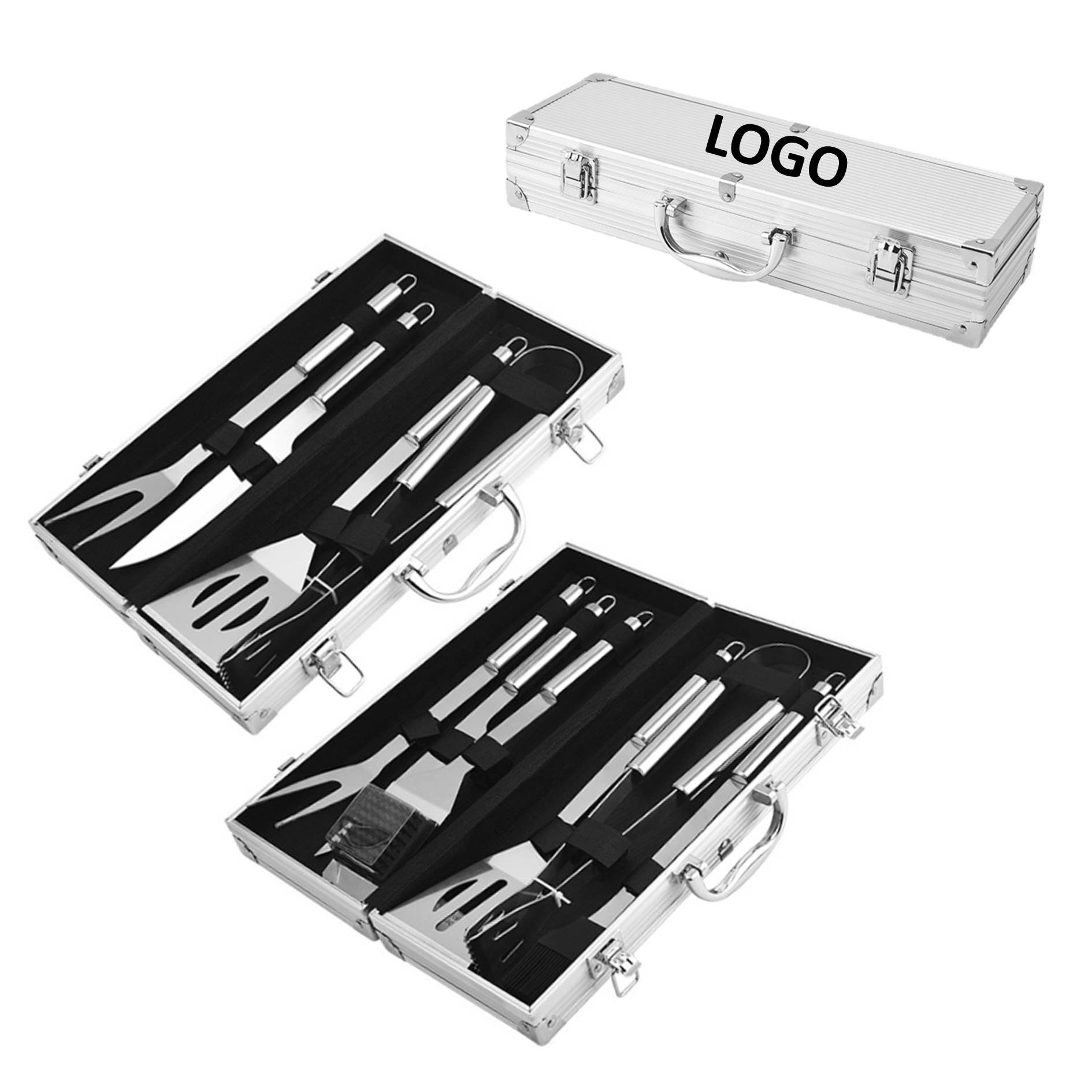 BBQ Tools Set With Aluminum Box 4