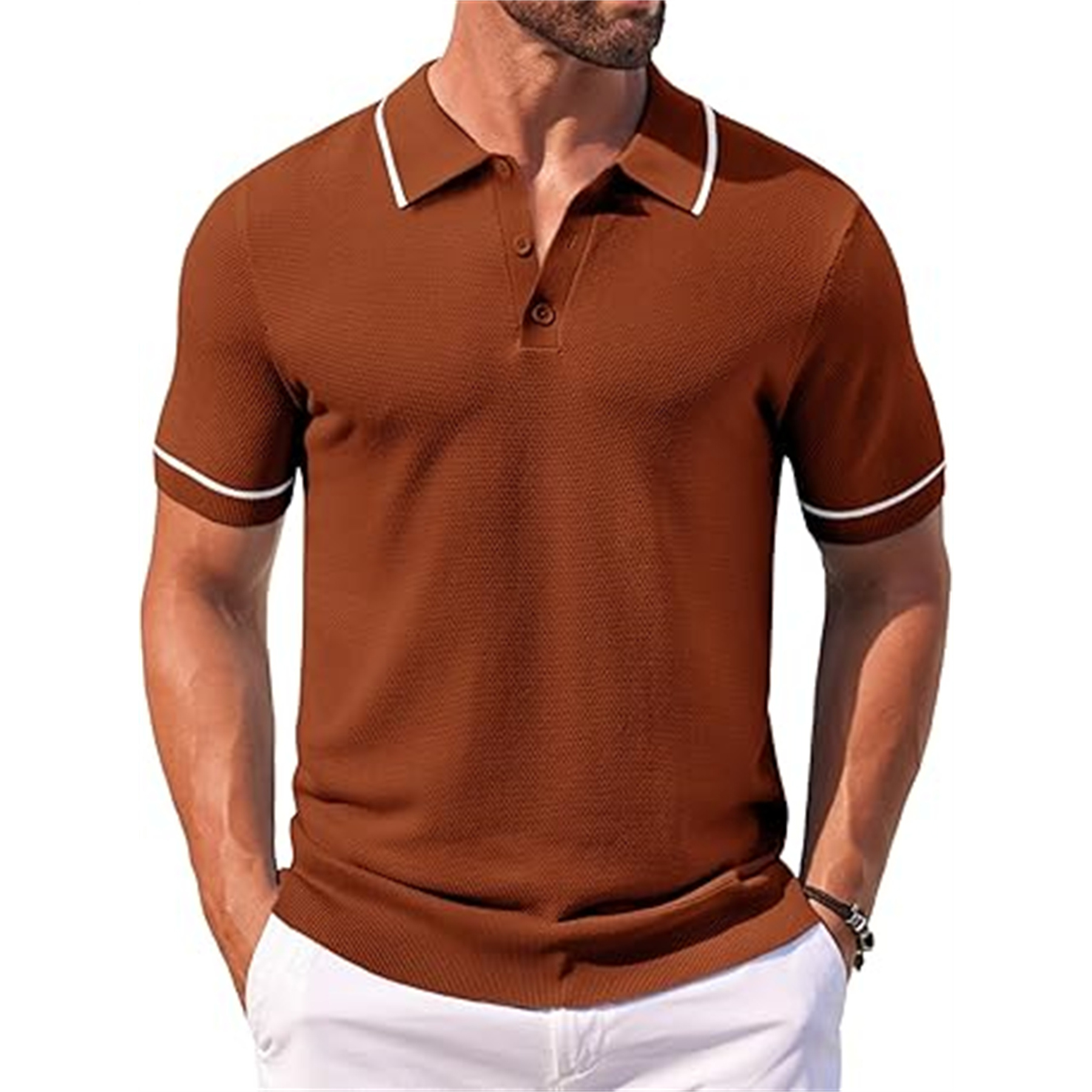 Men's Knit Golf Polo Shirt 8