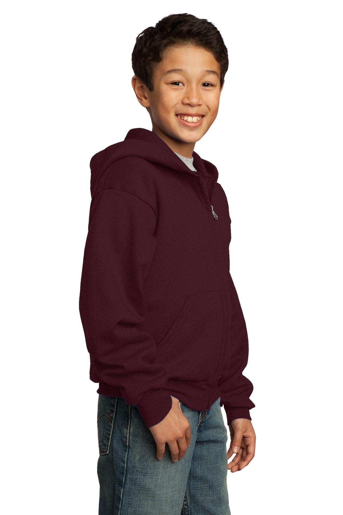 Port & Company® Youth Core Fleece Full-Zip Hooded Sweatshirt 41