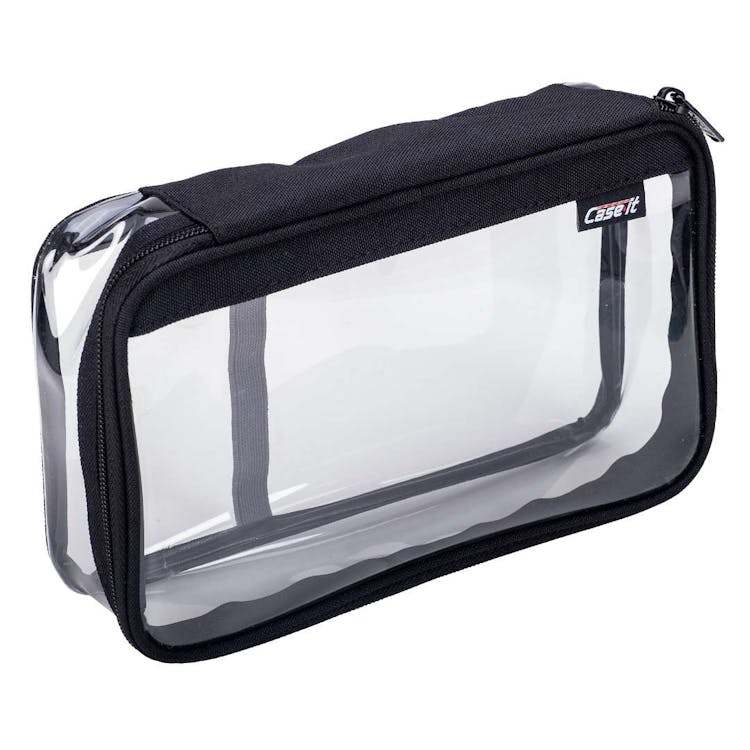 Case-It Clear Case XL Pencil Pouch - Black 1