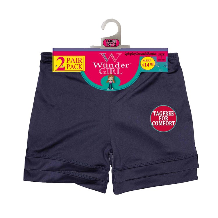 Girls' Undershorts - Navy XS-S 2 Pack 2