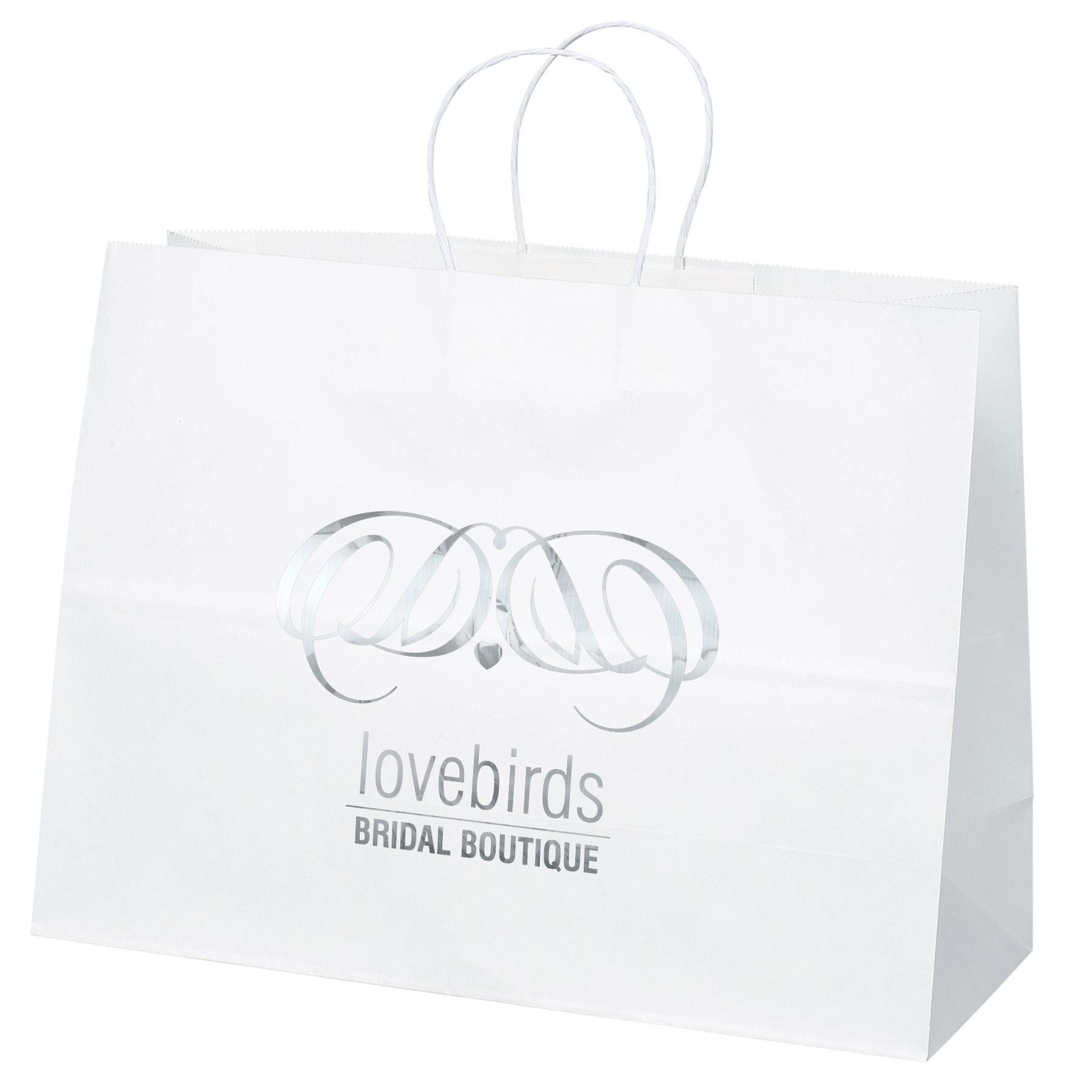 Vogue - White Shoppers - Foil Print