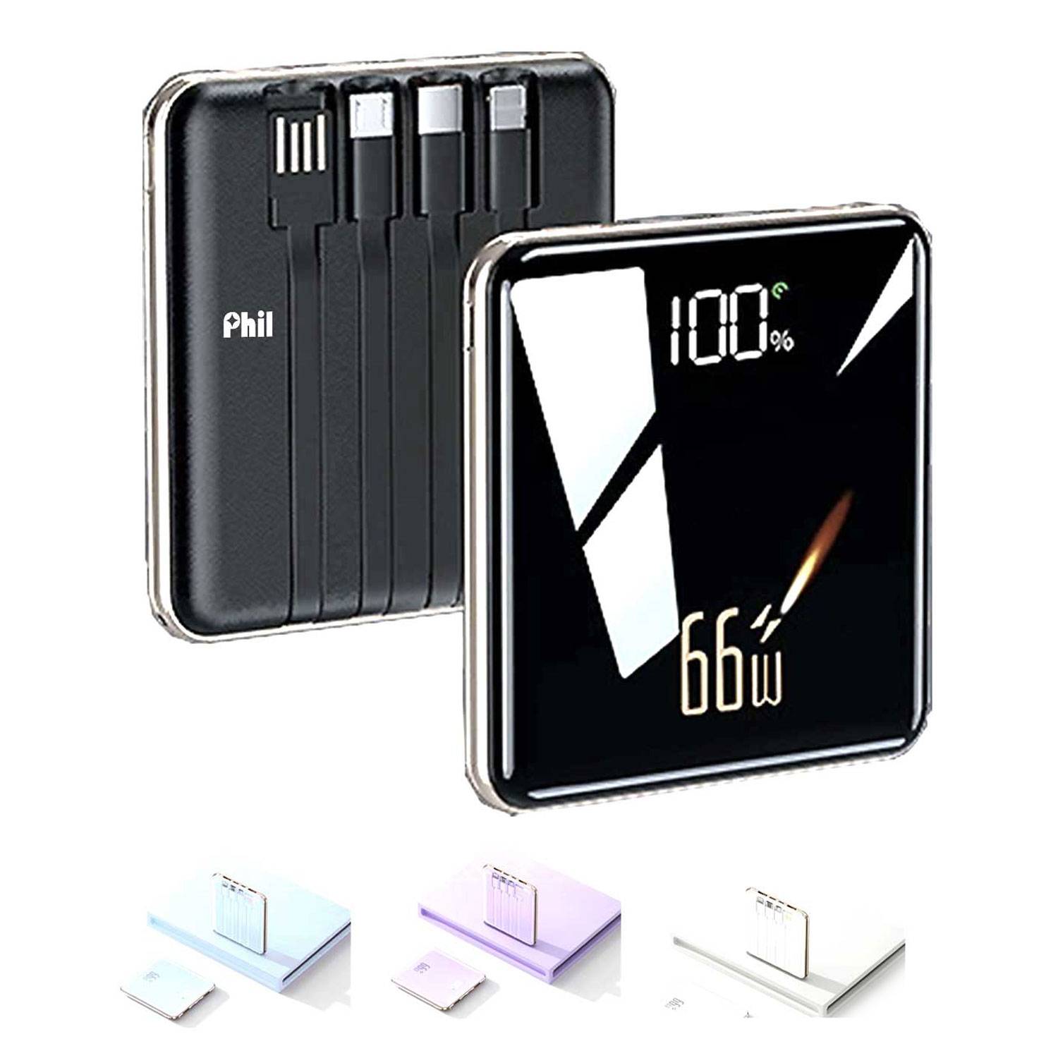 20W 20KmAh Fast Charge Power Bank w/Cable 5