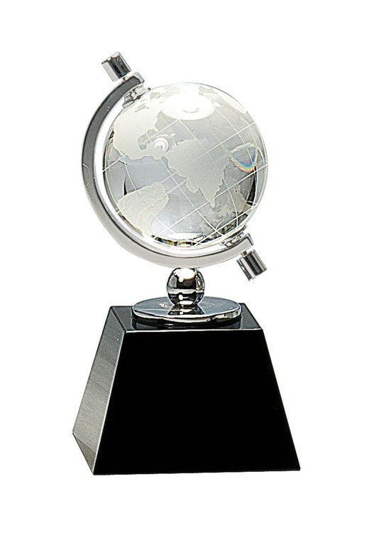 6" Crystal Spinning Globe Executive Award 1
