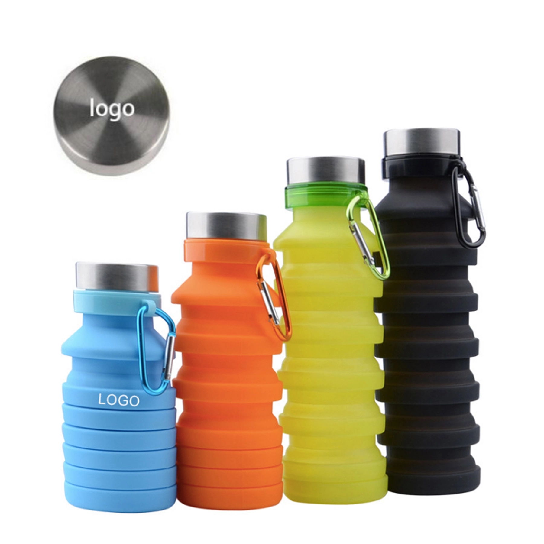 Collapsible Water Bottles Leakproof Valve Reuseable BPA Free 2