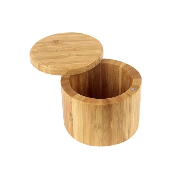 Bamboo Storage Box, with Magnetic Swivel Lid 3