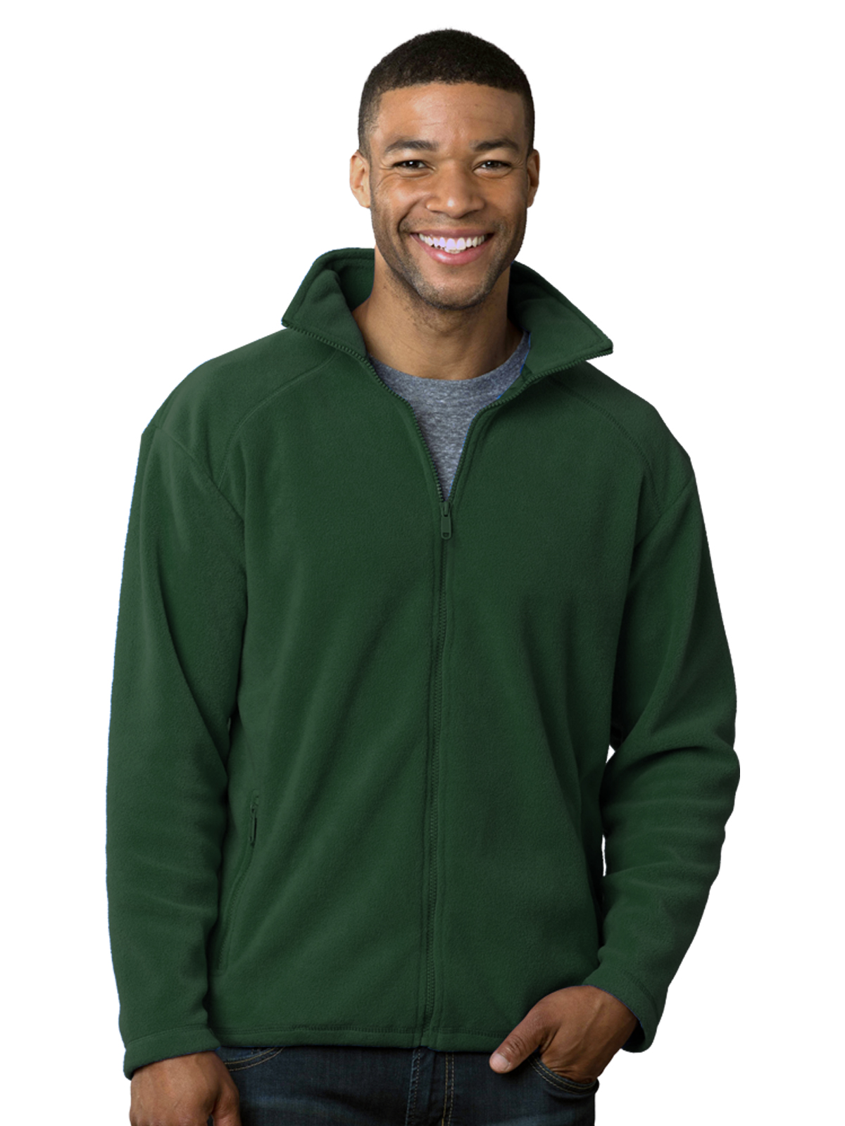 Blue Generation - Men's 2-Pocket Micro Fleece Full Zip Jacket 3