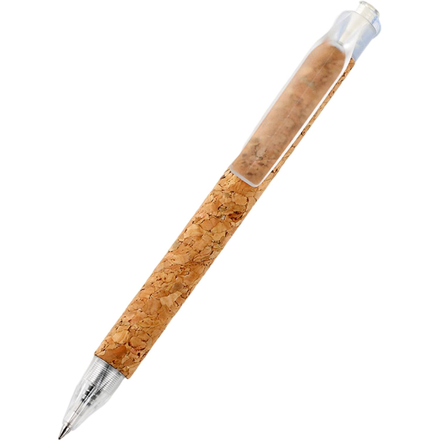 Retractable Eco-Friendly Cork Barrel Ballpoint Pen 6