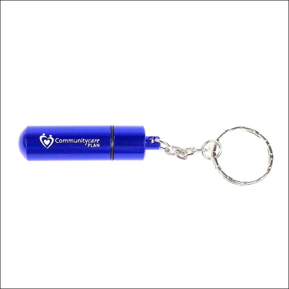 Small Aluminum Pill Tube Keychain 3