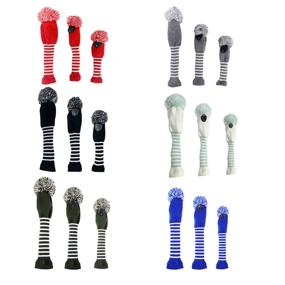 Stripes KnitKnitted Wood Golf Covers 1