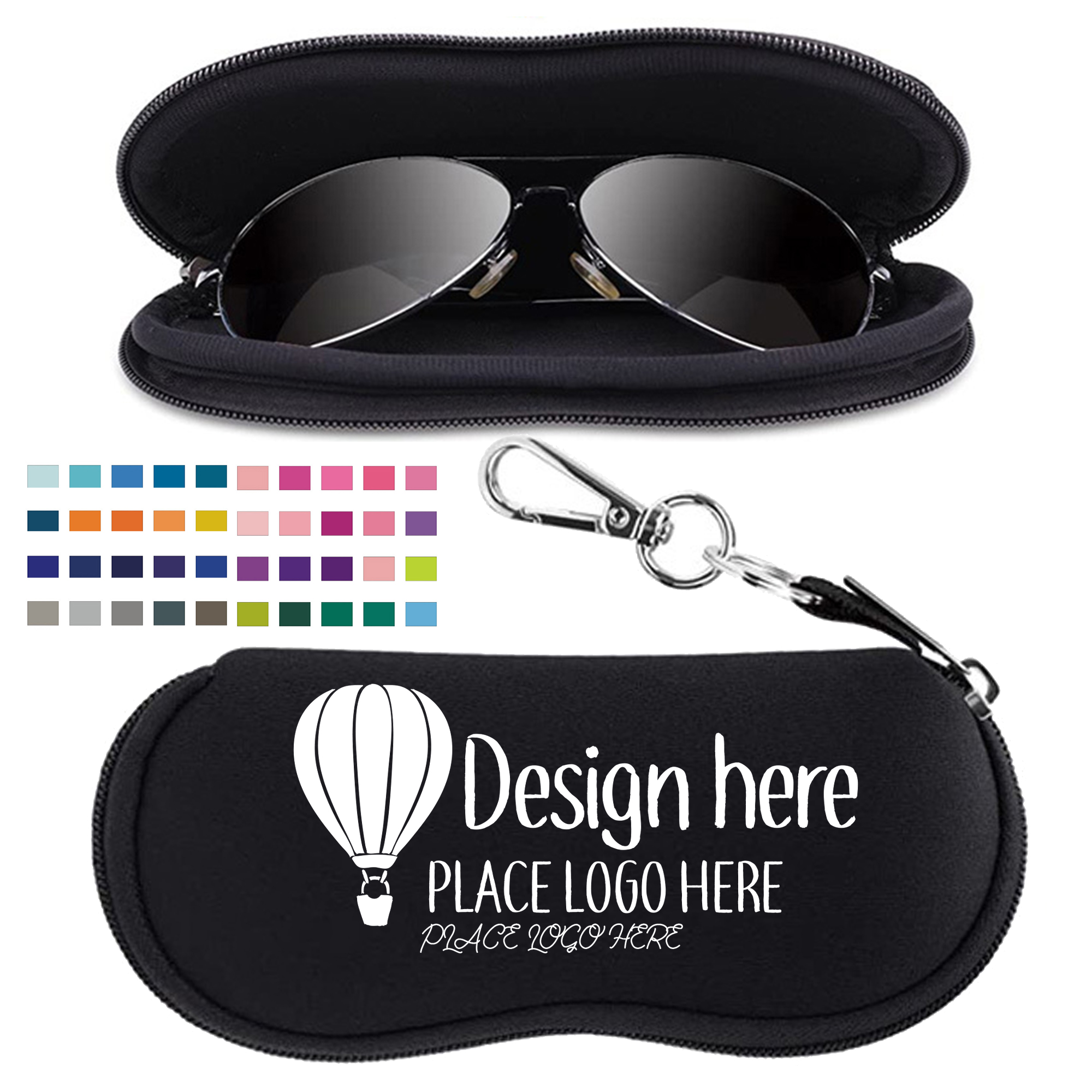 Neoprene Sunglasses Soft Case Zipper Eyeglasses Box 2