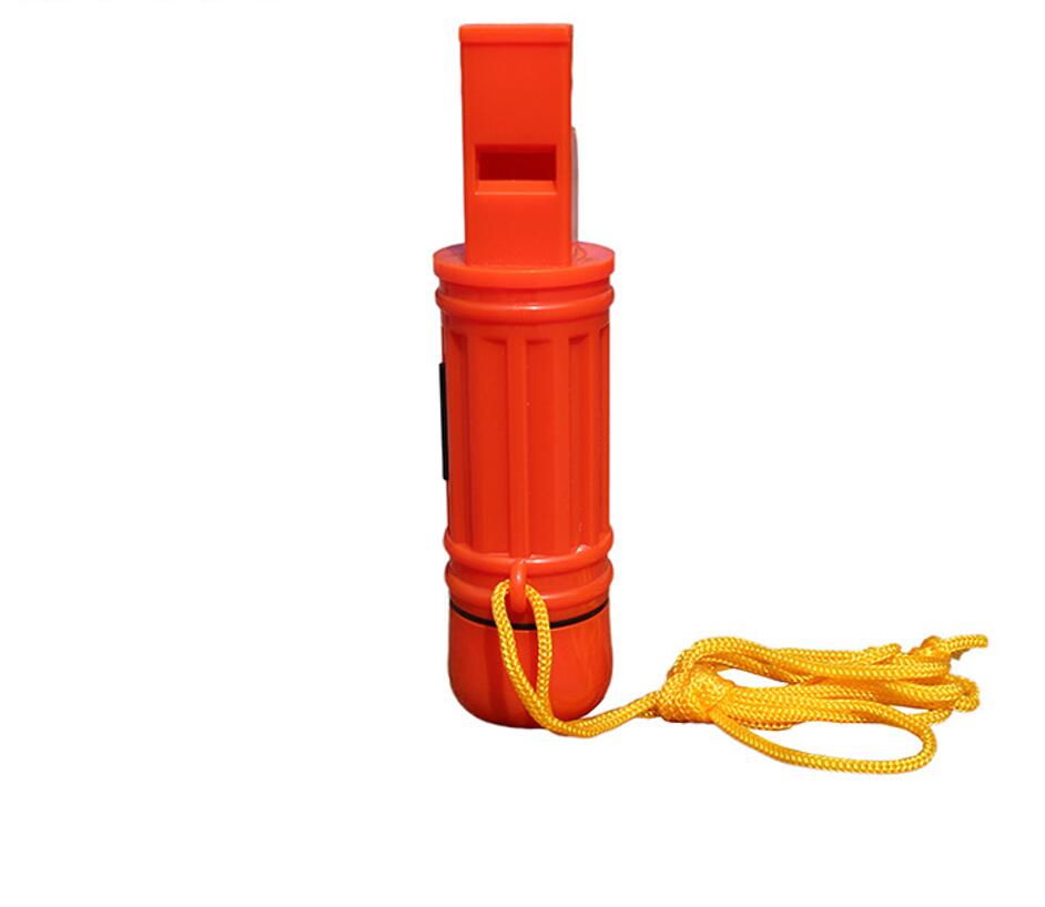 5-in-1 Compass Flint Lanyard Survival Whistle 4