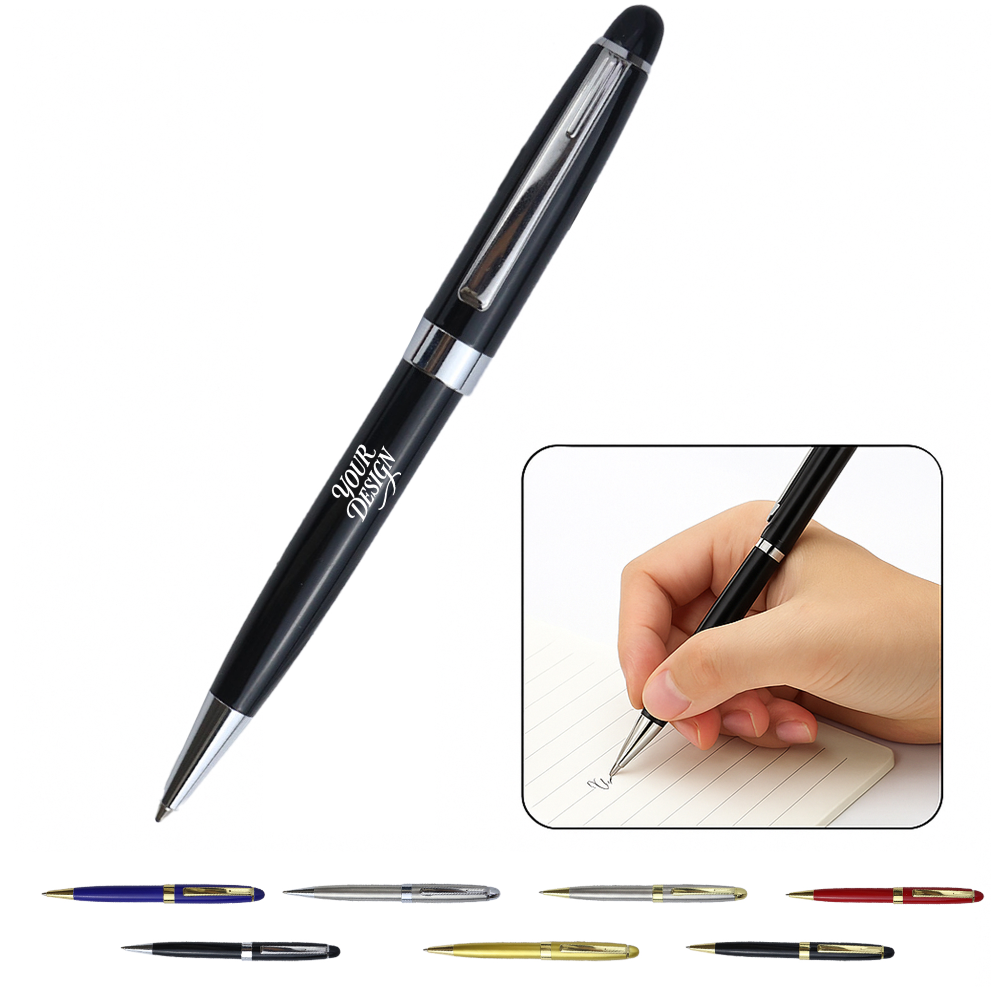 Classic Silver Trim Writing Pen 2