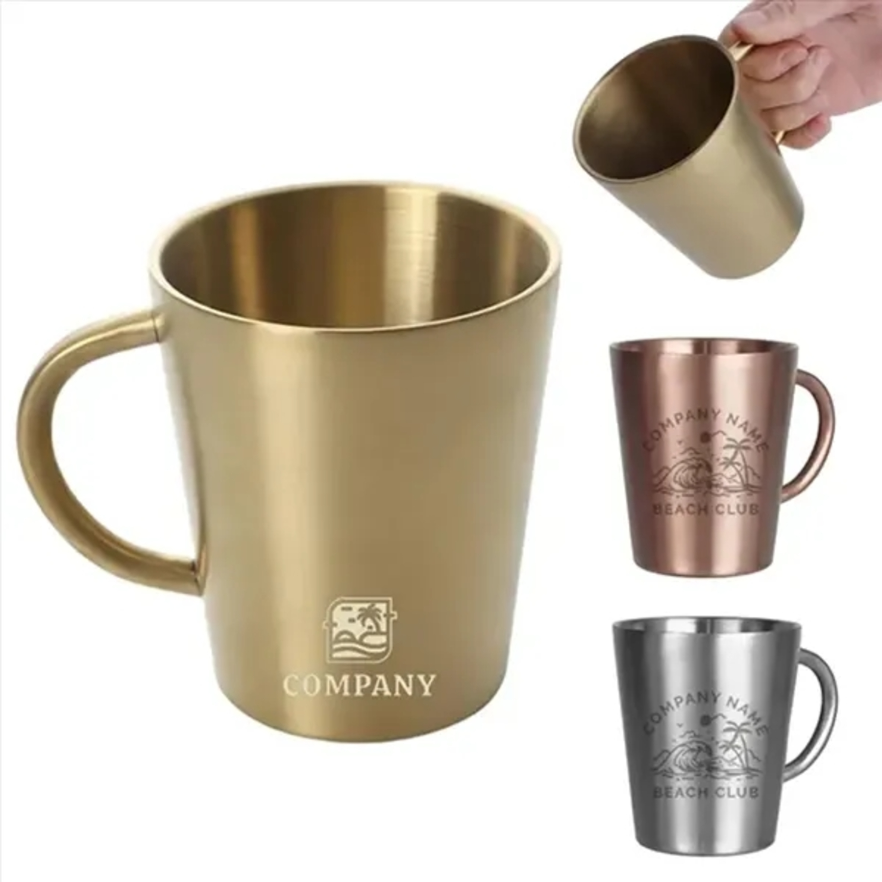 10oz Stainless Steel Coffee Cup 1
