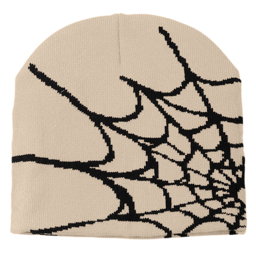 Spider Web Pattern Beanie with Custom Logo 11