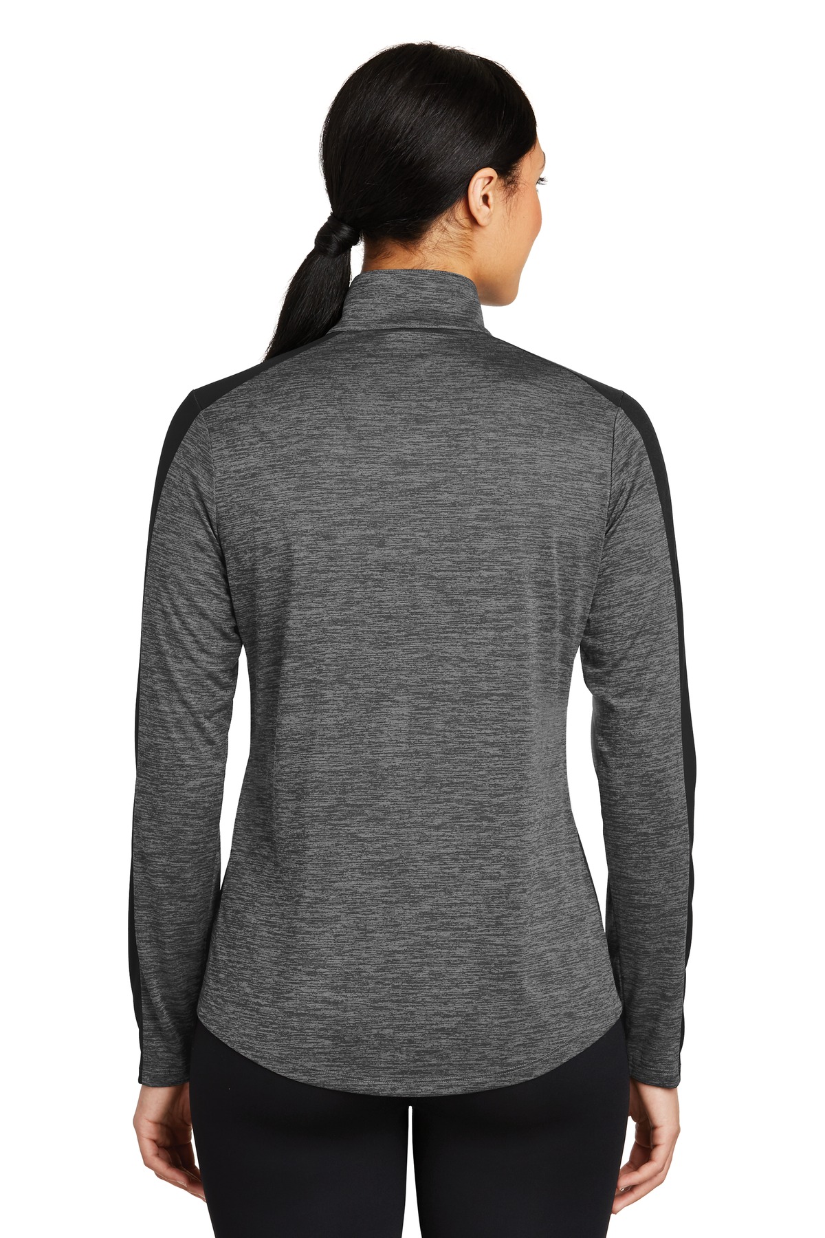 Sport-Tek Women's PosiCharge Electric Heather Colorblock 1/4-Zip Pullover. LST397 19