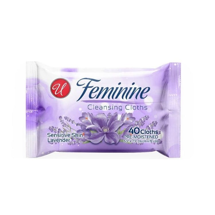 Feminine Cleansing Wipes - Lavender 40 Pack
