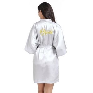 Womens Silk Satin Sleepwear Wedding Party Bride 7