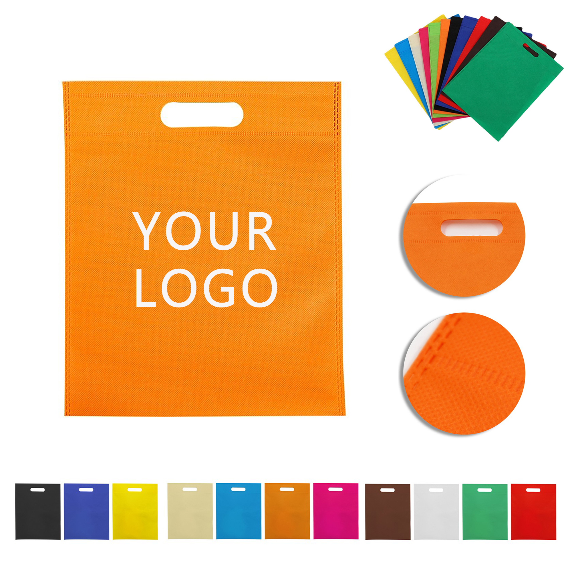 Non-Woven Flat Tote Shopping Bag Lightweight 13
