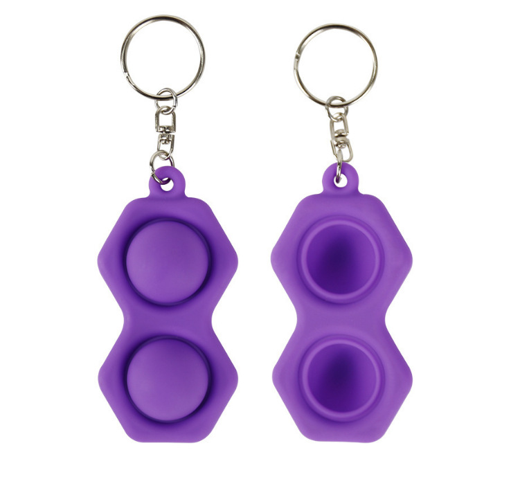 Octagon 2pcs Bubbles Simple Sensory Keychain Fidget Toys 5