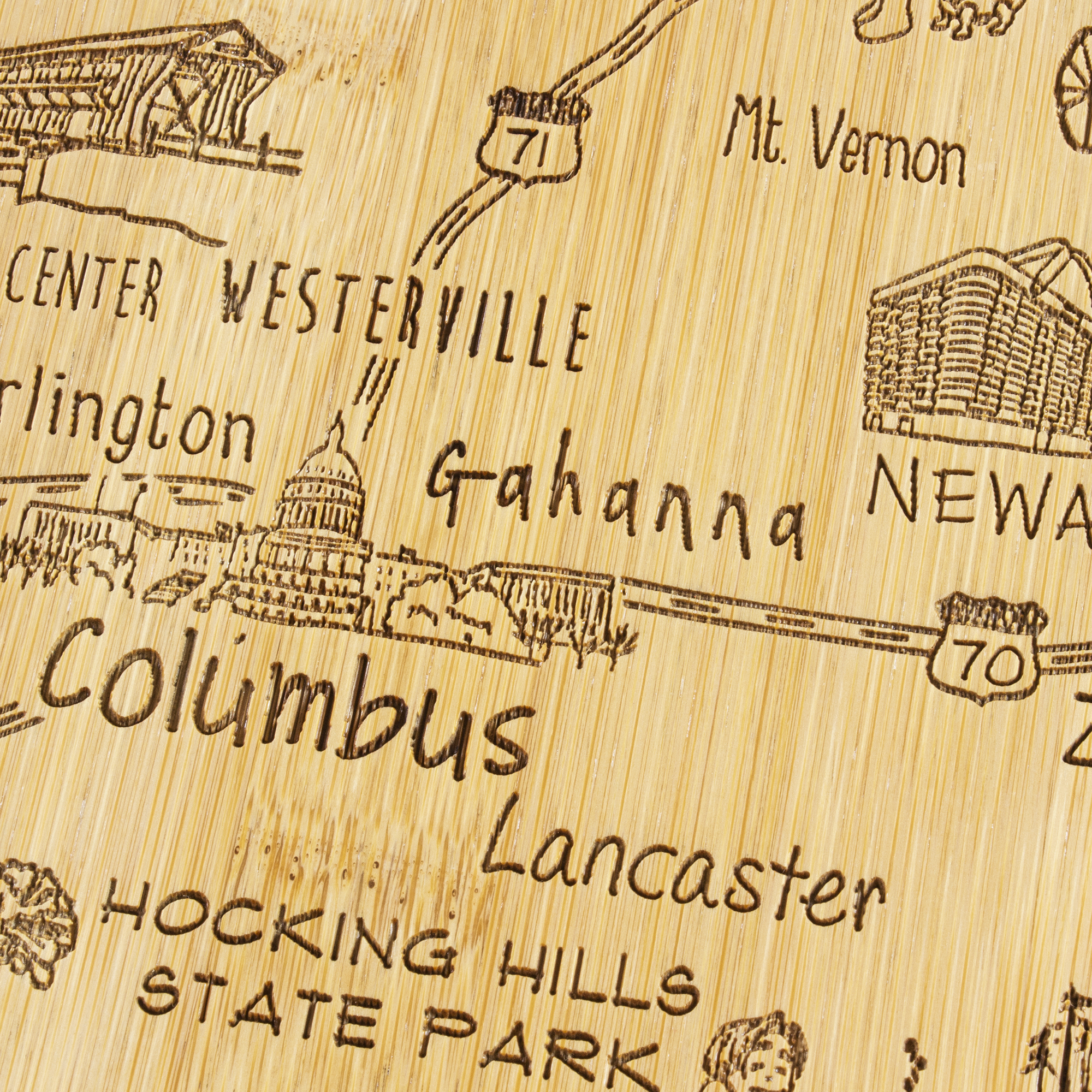 Destination Ohio Cutting & Serving Board 6