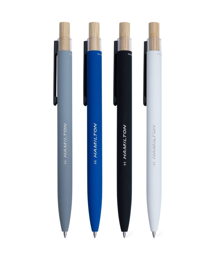 Union Printed - Satin Soft Touch Gel Click Recycled Aluminum Pen 2