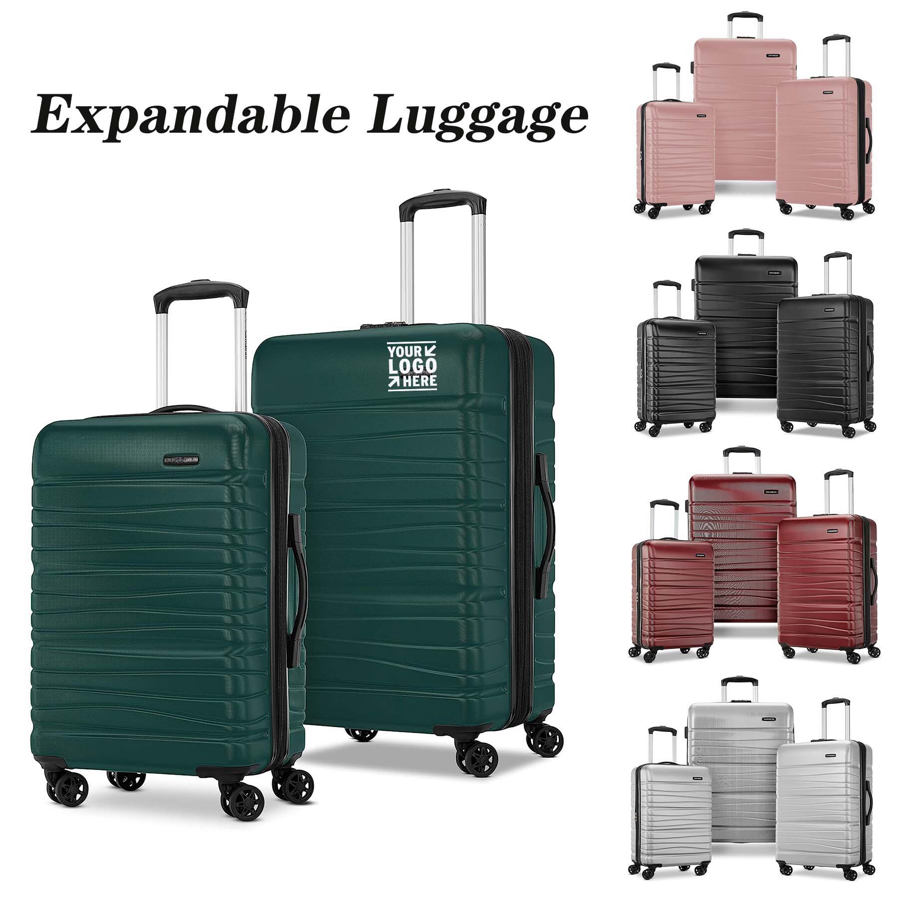 Expandable 2Pcs Hardside Luggage Set with Spinner Wheels 2