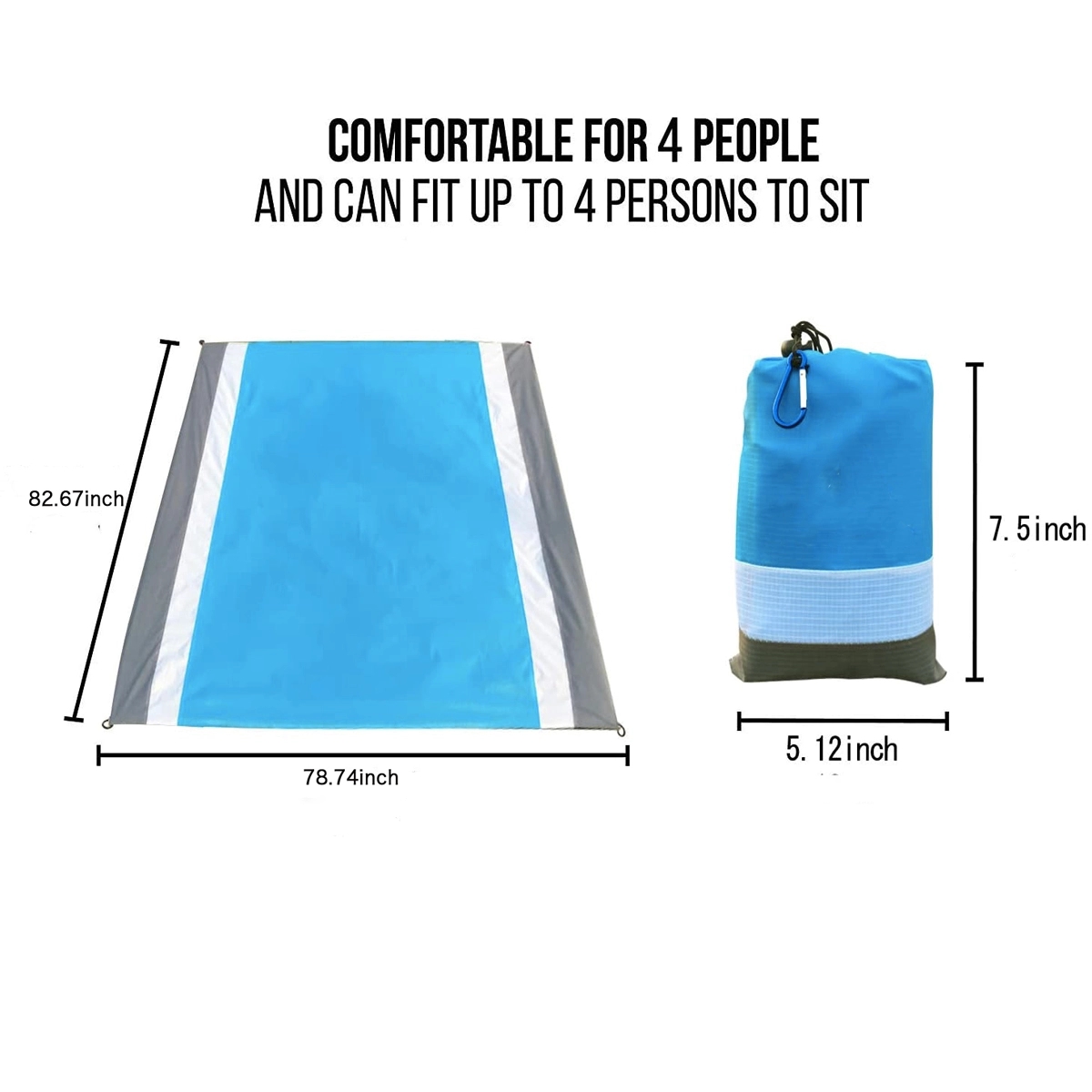 Sandproof Waterproof Beach Mat 4