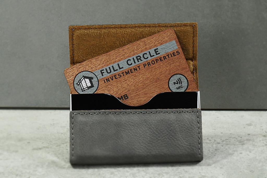 Wood NFC Business Cards 6