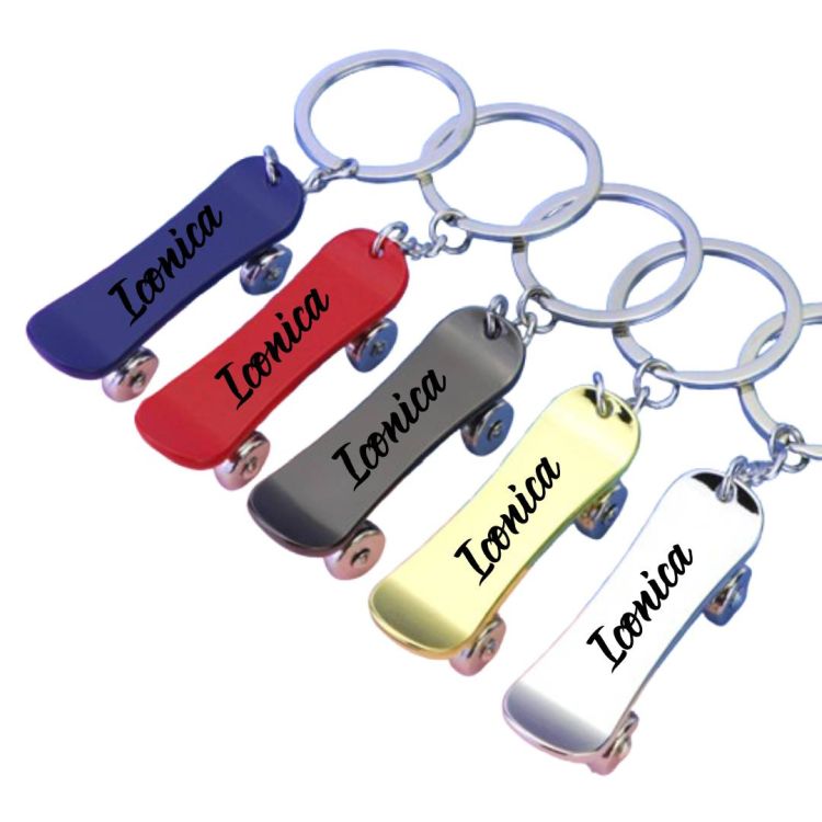 Skateboard Metal Key chain 2