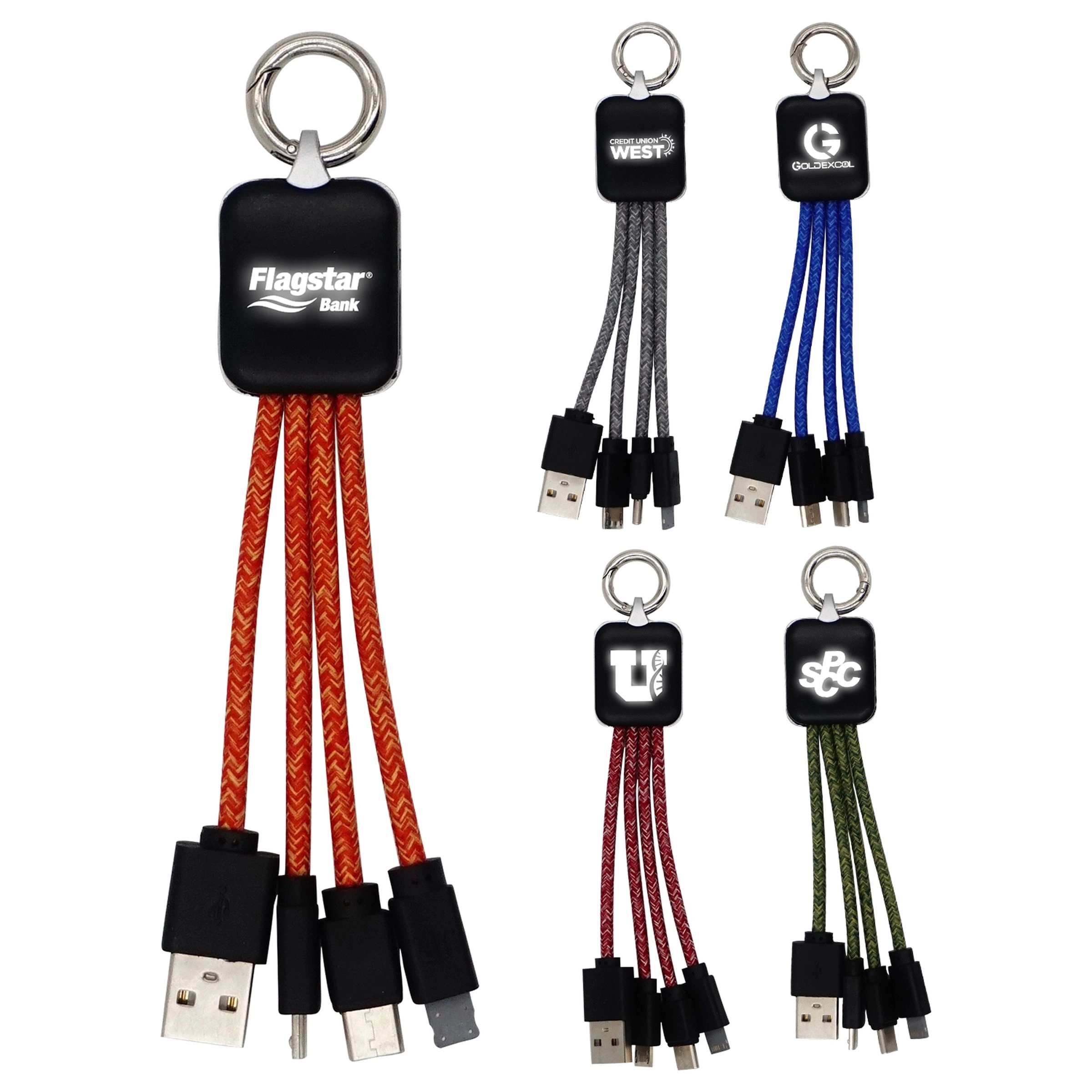 Ridge Logo Light Up Cable with Type C USB