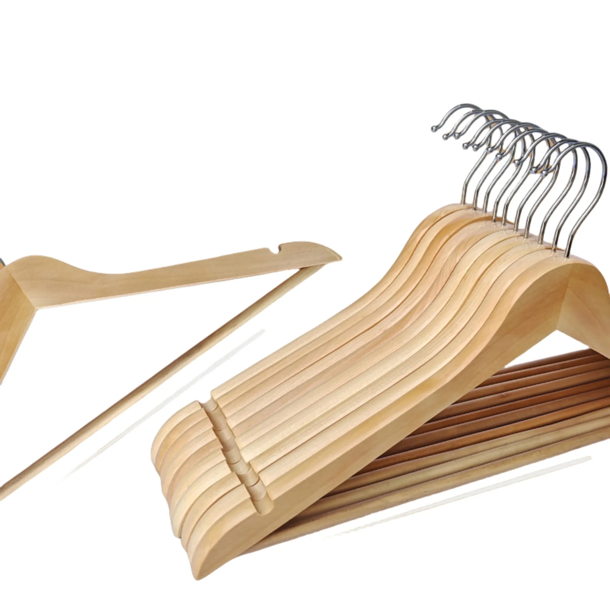 Natural Wood Clothes Hanger 8