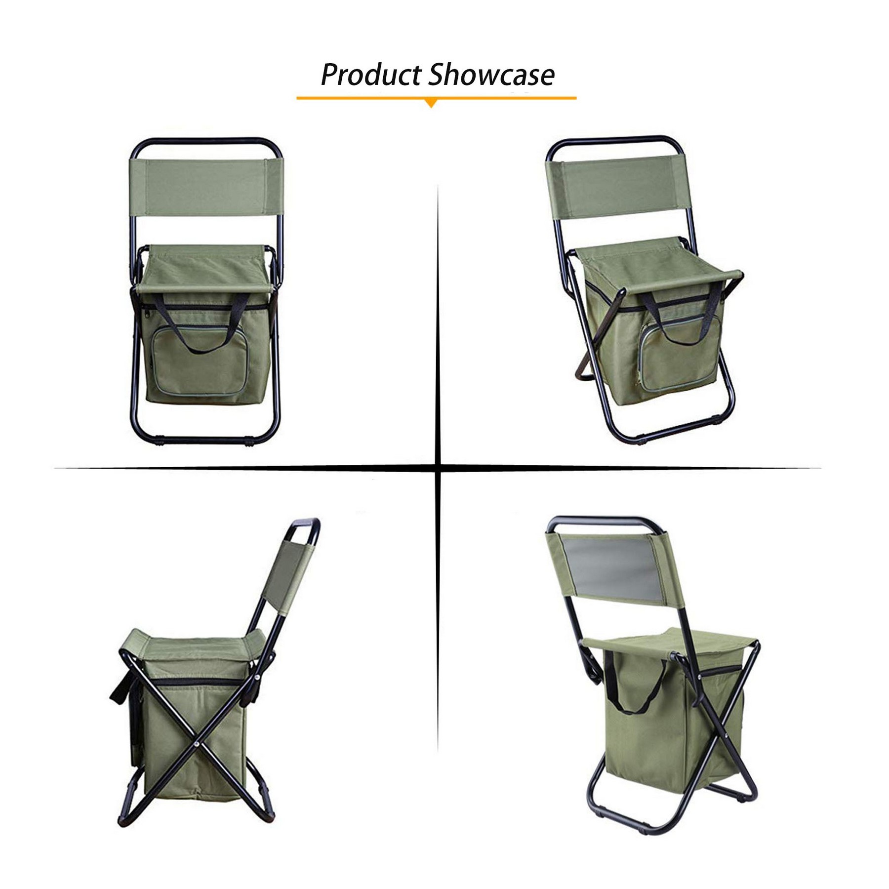Portable Foldable Outdoor Camping Cooler Chair 2