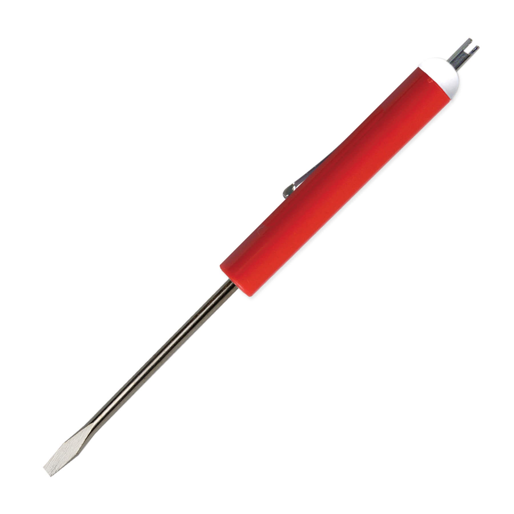 Pocket Screwdriver 1/8" Flat Blade + Valve Stem Top 11