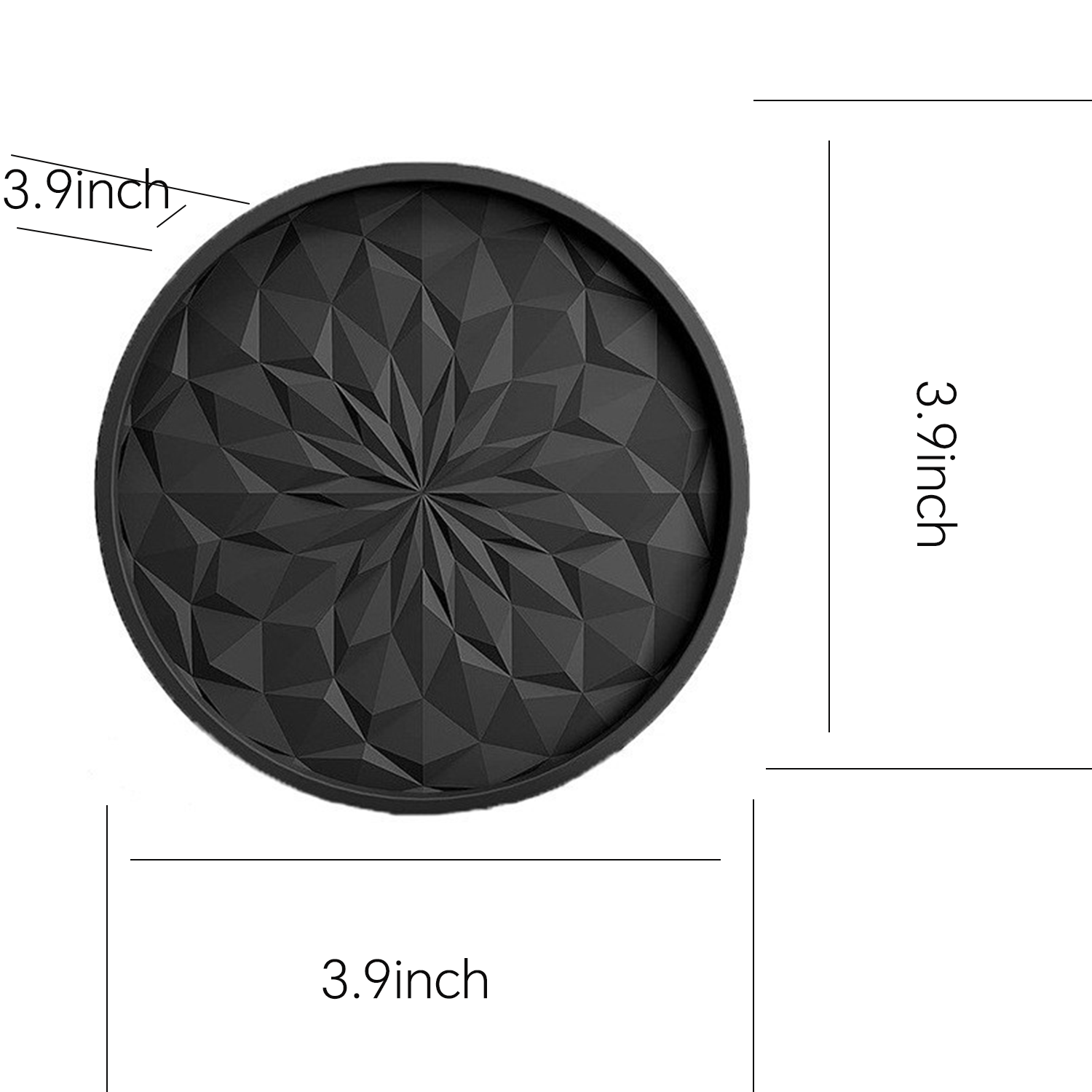 6 Pack Thick Non Slip Silicone Coasters Set w/ Holder 8