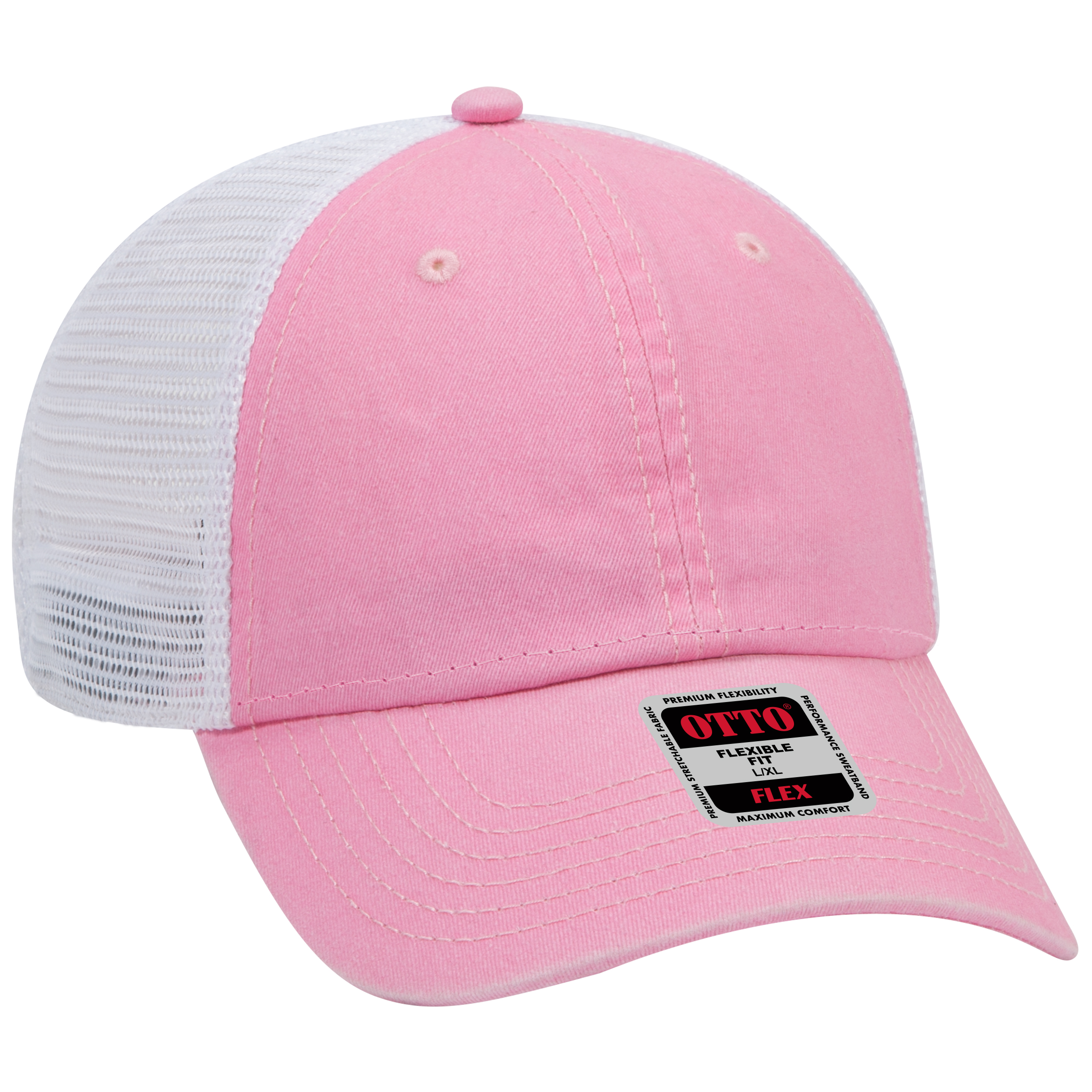 OTTO CAP® OTTO FLEX® Fitted 6 Panel Low Profile Mesh Back Trucker Hat 53